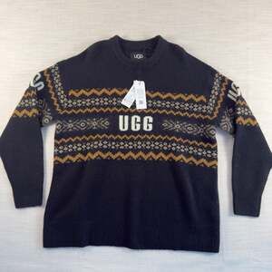 UGG Kaelan UGGIsle Fair Isle Logo Crewneck Sweater Unisex Medium